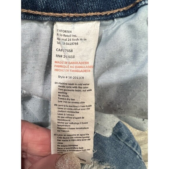 Refuge Women's Mom Classic High Rise Ripped Denim Jeans Size 1 - Picture 6 of 6